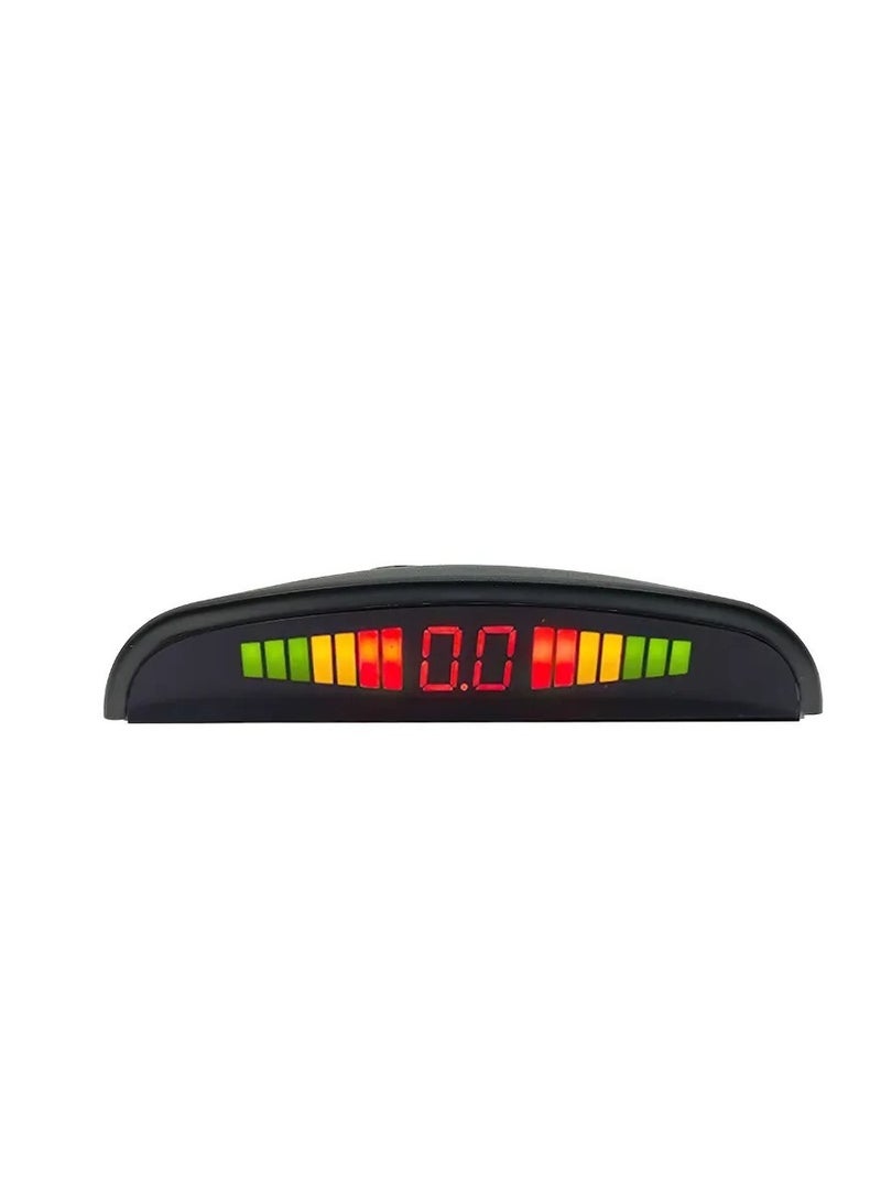 طقم مستشعر وقوف السيارات LED ، 4 مستشعرات 22 ملم نظام مؤشر تنبيه صوت الرادار العكسي - Image 2